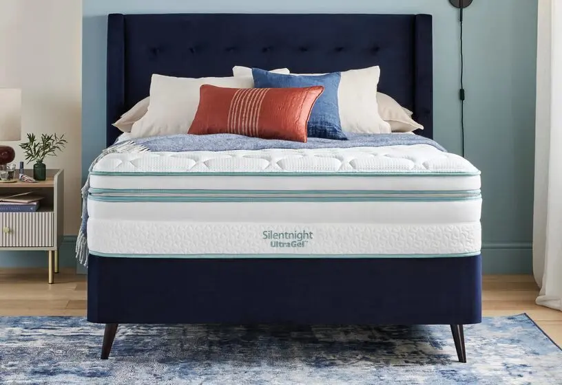 new ultragel mattress on blue bed