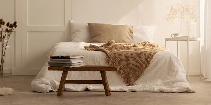Soft minimalist bedroom