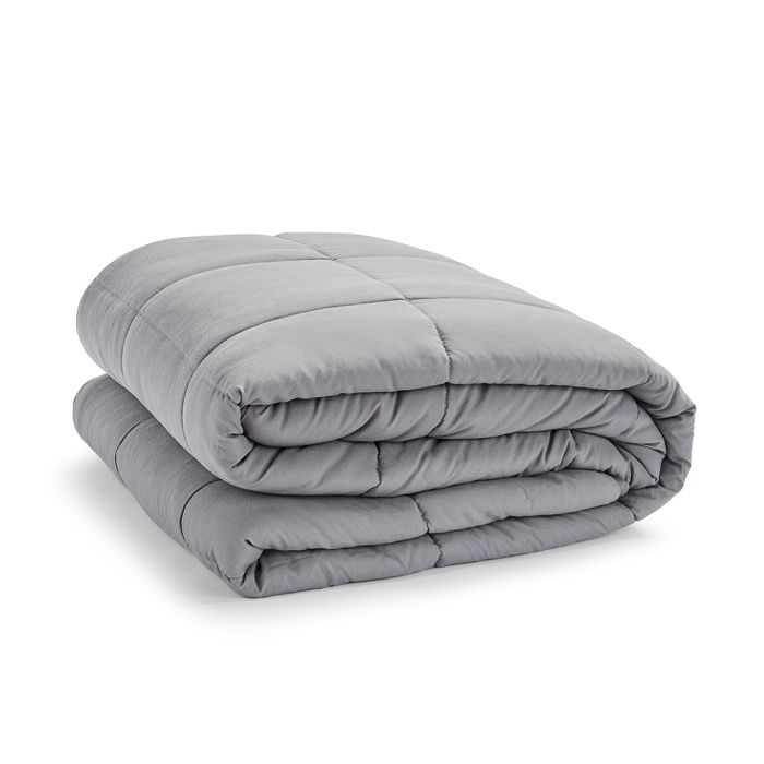 weighted blanket folded up