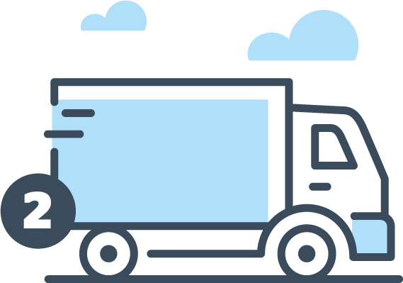 lorry delivering parcel