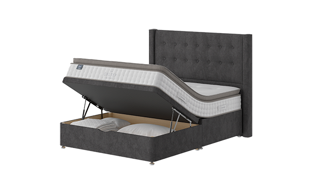 Half ottoman divan storage bed