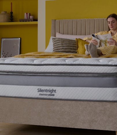 person relaxing on a silentnight memory cool mattress