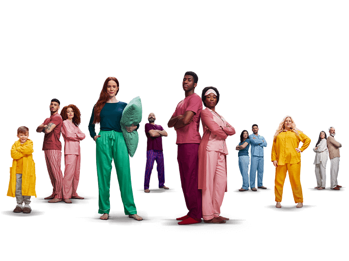The Silentnight Pyjama army